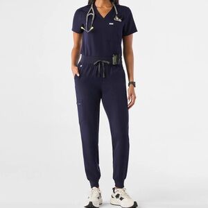 Figs Zamora Jogger Scrub Joggers Pants in Navy Blue Size XXS Petite
